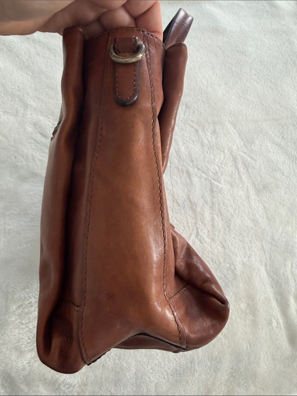 Classic Brown Leather Tote Bag - Picture 8 of 13